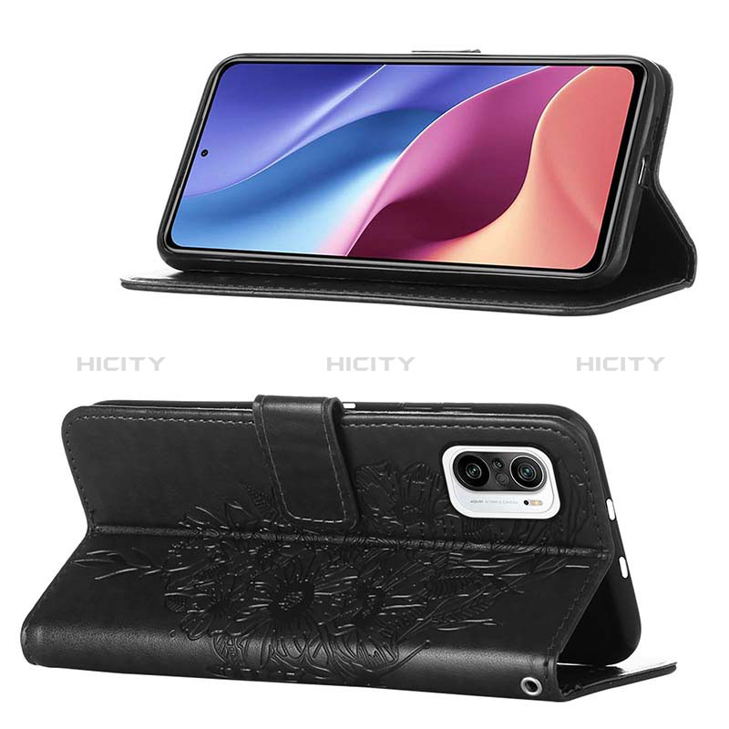 Custodia Portafoglio In Pelle Farfalla Cover con Supporto Y01B per Xiaomi Poco F3 5G