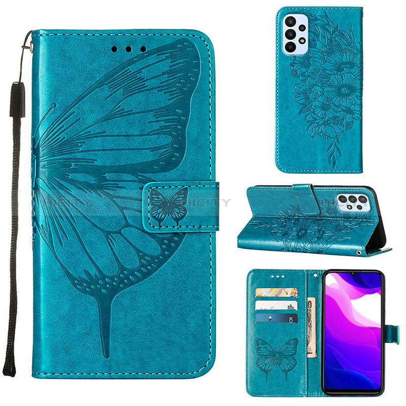 Custodia Portafoglio In Pelle Farfalla Cover con Supporto Y02B per Samsung Galaxy A23 5G