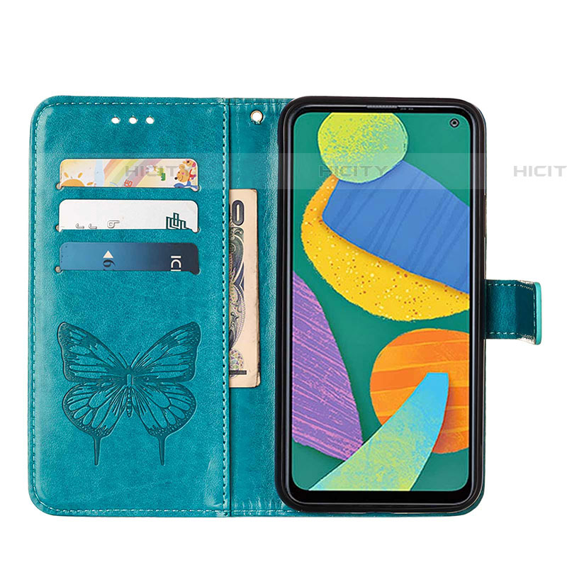 Custodia Portafoglio In Pelle Farfalla Cover con Supporto Y02B per Samsung Galaxy F52 5G