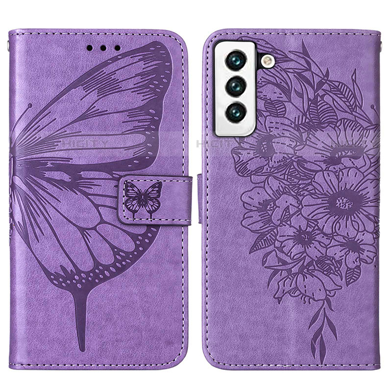 Custodia Portafoglio In Pelle Farfalla Cover con Supporto Y06B per Samsung Galaxy S21 5G