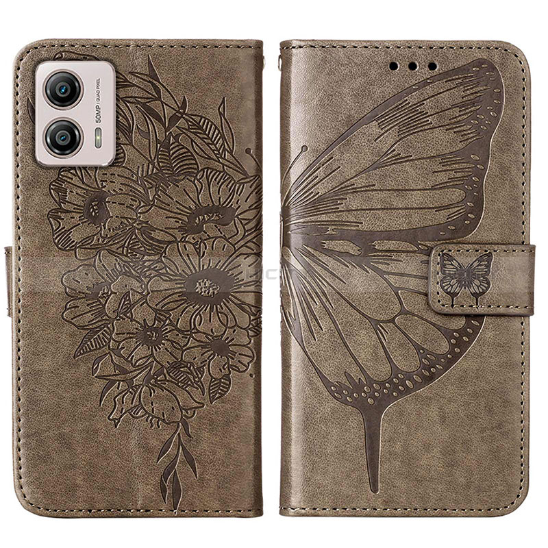 Custodia Portafoglio In Pelle Farfalla Cover con Supporto YB1 per Motorola Moto G53 5G