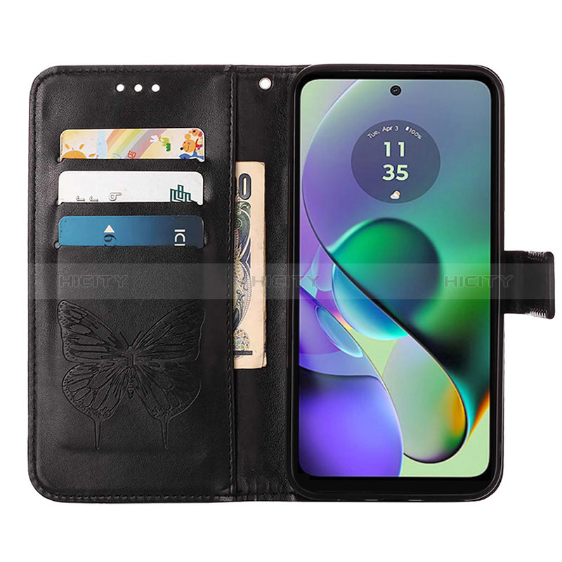 Custodia Portafoglio In Pelle Farfalla Cover con Supporto YB1 per Motorola Moto G54 5G