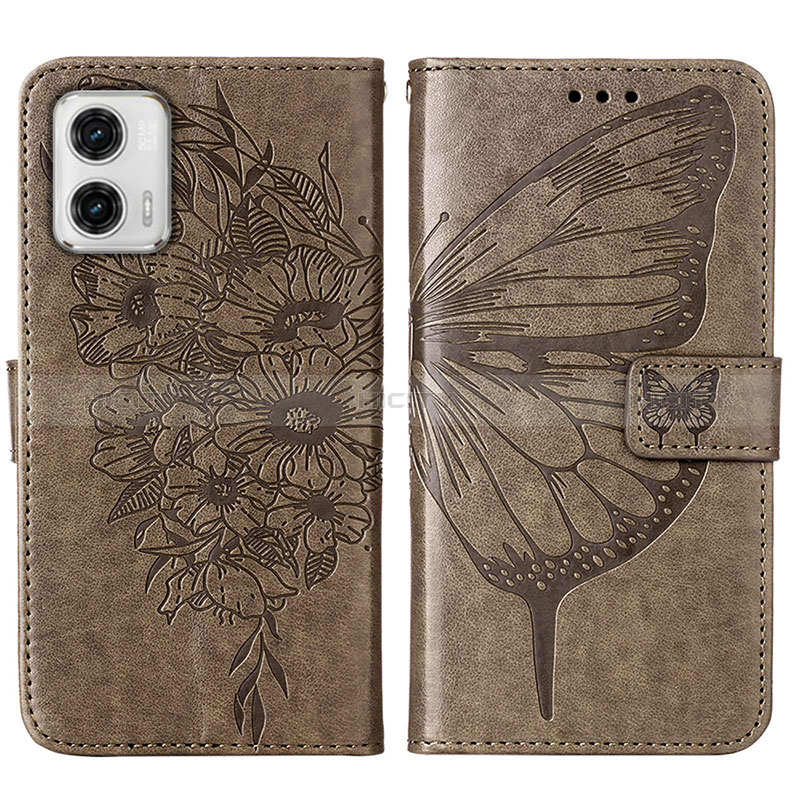 Custodia Portafoglio In Pelle Farfalla Cover con Supporto YB1 per Motorola Moto G73 5G