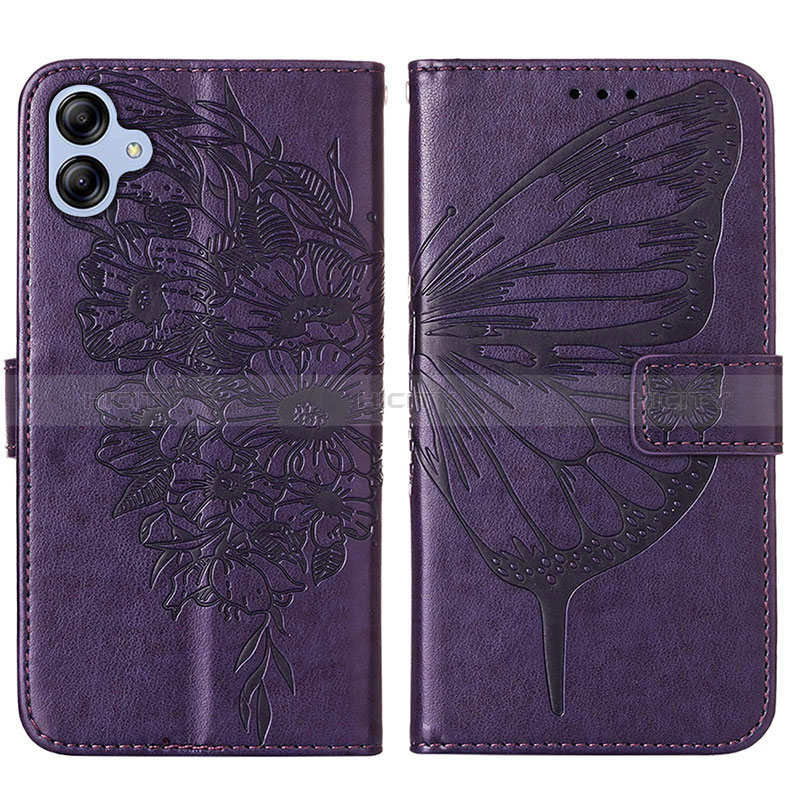 Custodia Portafoglio In Pelle Farfalla Cover con Supporto YB1 per Samsung Galaxy A04E