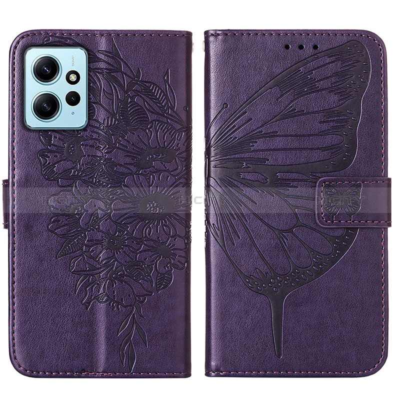 Custodia Portafoglio In Pelle Farfalla Cover con Supporto YB1 per Xiaomi Redmi Note 12 4G