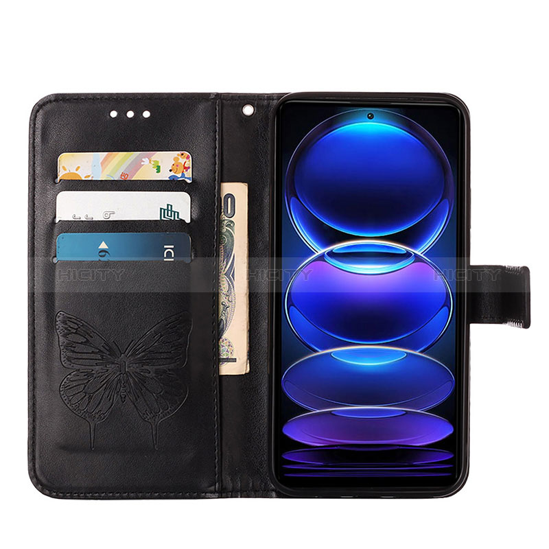 Custodia Portafoglio In Pelle Farfalla Cover con Supporto YB1 per Xiaomi Redmi Note 12 Pro+ Plus 5G