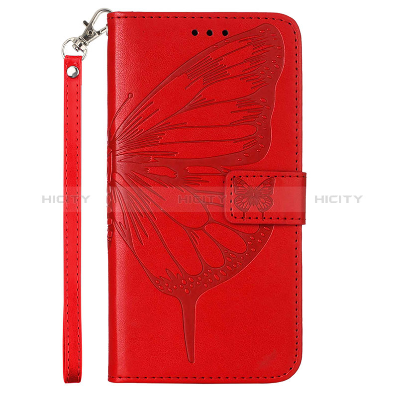 Custodia Portafoglio In Pelle Farfalla Cover con Supporto YB2 per Xiaomi Civi 2 5G Rosso