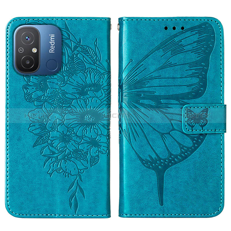 Custodia Portafoglio In Pelle Farfalla Cover con Supporto YB2 per Xiaomi Redmi 11A 4G