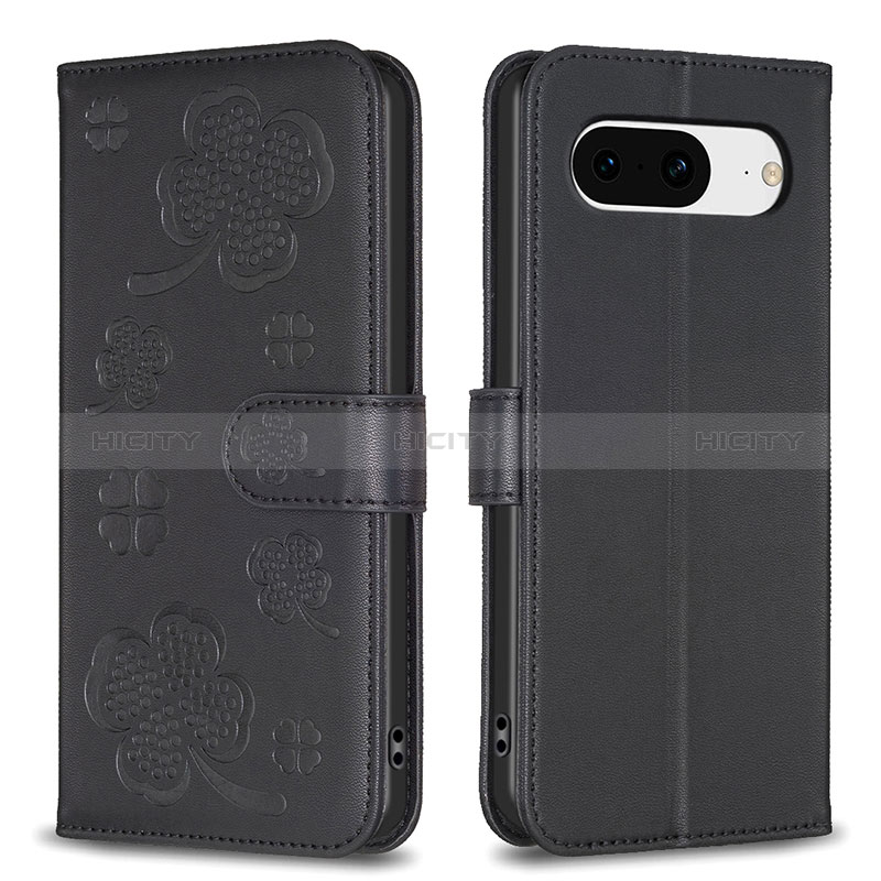 Custodia Portafoglio In Pelle Fiori Cover con Supporto BF1 per Google Pixel 8 5G Nero