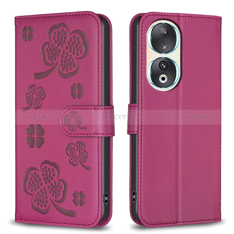 Custodia Portafoglio In Pelle Fiori Cover con Supporto BF1 per Huawei Honor 90 5G