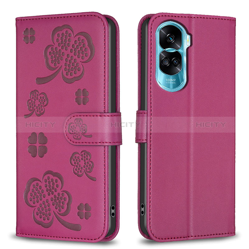 Custodia Portafoglio In Pelle Fiori Cover con Supporto BF1 per Huawei Honor 90 Lite 5G