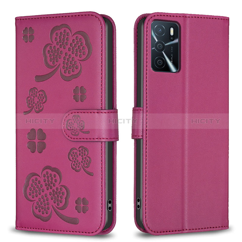 Custodia Portafoglio In Pelle Fiori Cover con Supporto BF1 per Oppo A16