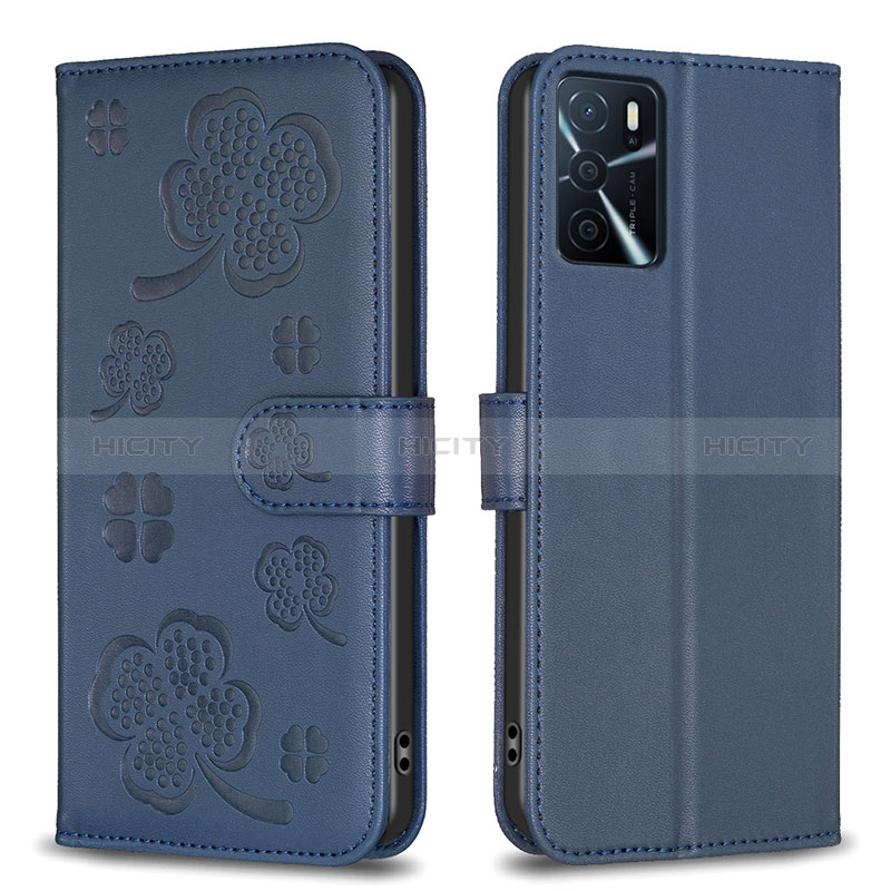 Custodia Portafoglio In Pelle Fiori Cover con Supporto BF1 per Oppo A16