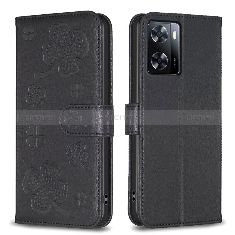 Custodia Portafoglio In Pelle Fiori Cover con Supporto BF1 per Oppo A77 4G