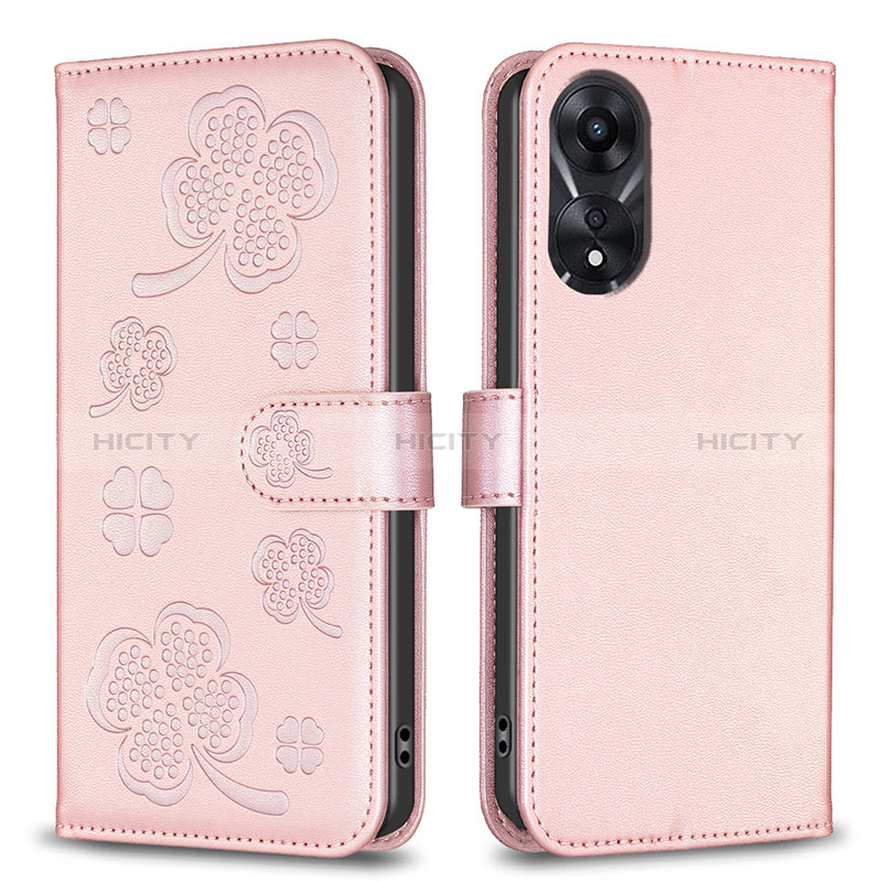 Custodia Portafoglio In Pelle Fiori Cover con Supporto BF1 per Oppo A78 5G