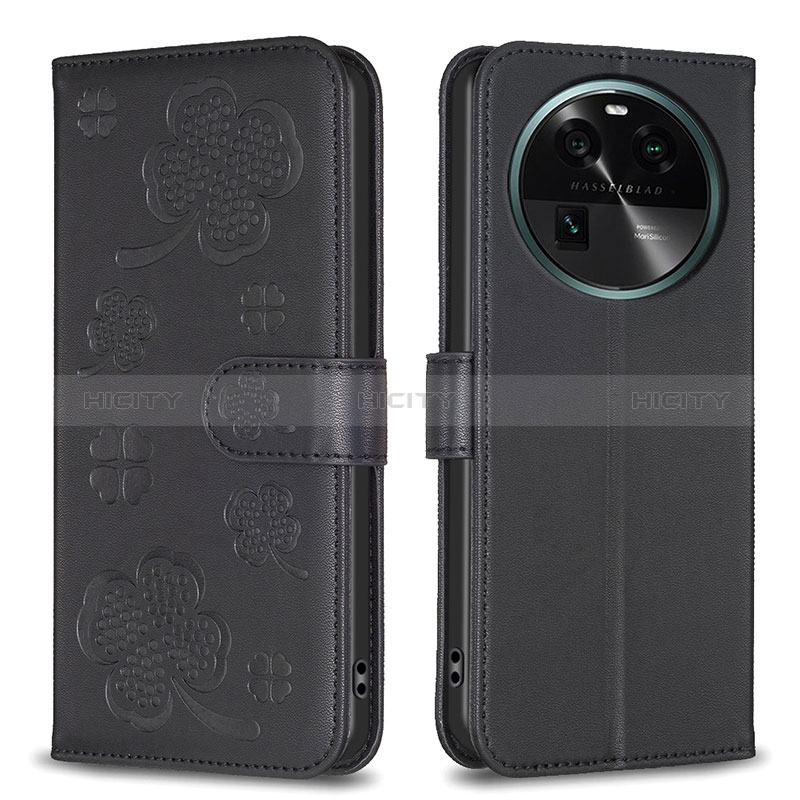 Custodia Portafoglio In Pelle Fiori Cover con Supporto BF1 per Oppo Find X6 5G