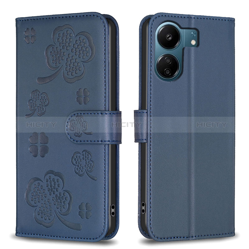 Custodia Portafoglio In Pelle Fiori Cover con Supporto BF1 per Xiaomi Redmi 13C