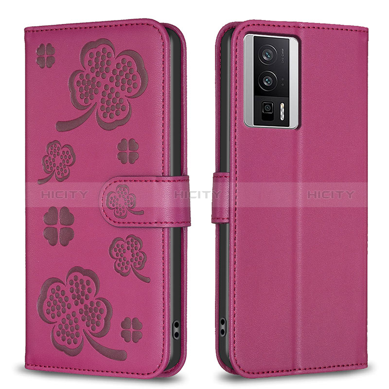 Custodia Portafoglio In Pelle Fiori Cover con Supporto BF1 per Xiaomi Redmi K60 5G