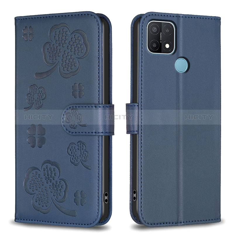 Custodia Portafoglio In Pelle Fiori Cover con Supporto BF2 per Oppo A15