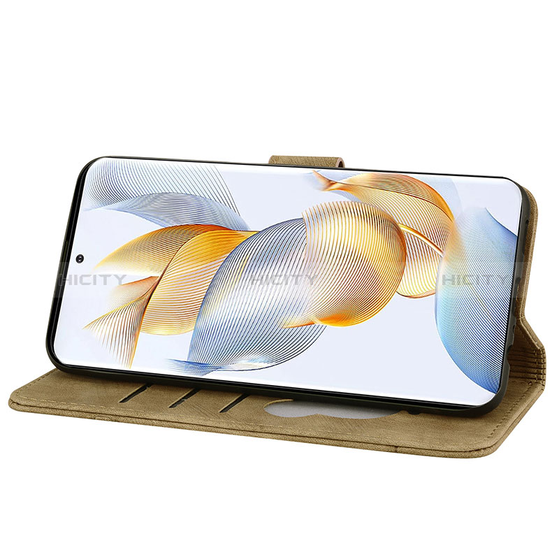 Custodia Portafoglio In Pelle Fiori Cover con Supporto HF1 per Huawei Honor X7a