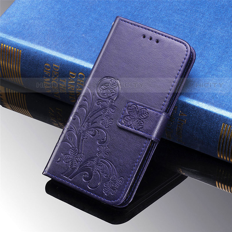 Custodia Portafoglio In Pelle Fiori Cover con Supporto L01 per Xiaomi Mi 11 5G Viola