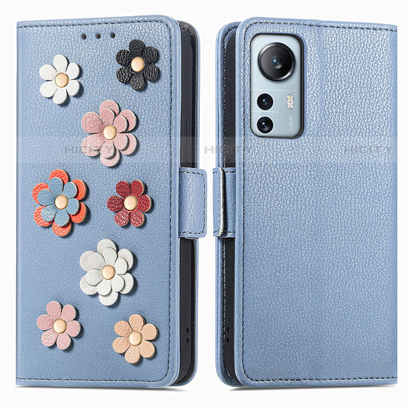 Custodia Portafoglio In Pelle Fiori Cover con Supporto L01 per Xiaomi Mi 12 Lite 5G