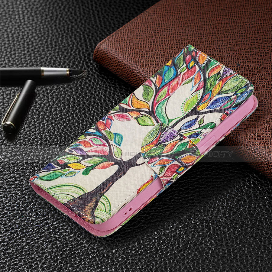 Custodia Portafoglio In Pelle Fiori Cover con Supporto L02 per Apple iPhone 14 Plus Multicolore