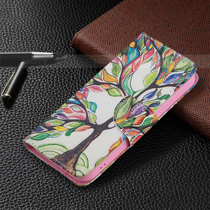 Custodia Portafoglio In Pelle Fiori Cover con Supporto L03 per Apple iPhone 15 Pro Multicolore