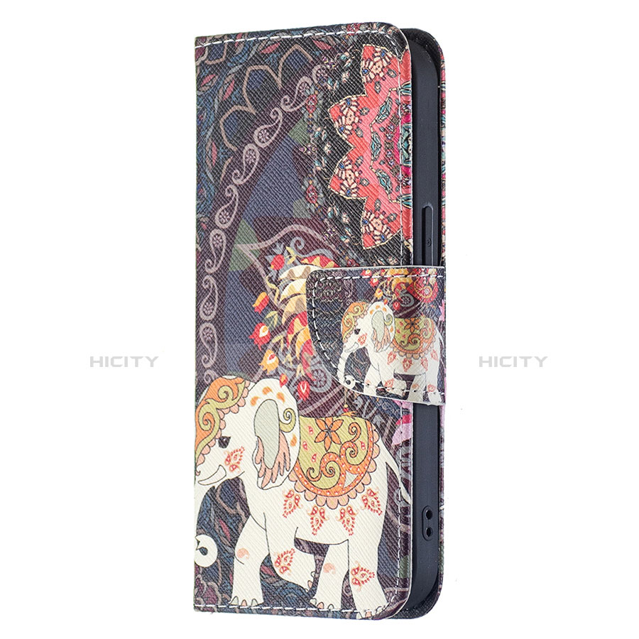 Custodia Portafoglio In Pelle Fiori Cover con Supporto L07 per Apple iPhone 14 Plus Multicolore