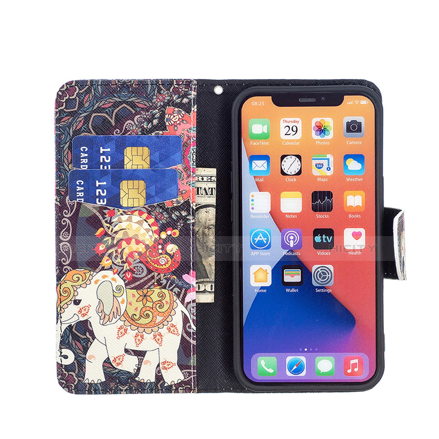 Custodia Portafoglio In Pelle Fiori Cover con Supporto L07 per Apple iPhone 14 Plus Multicolore