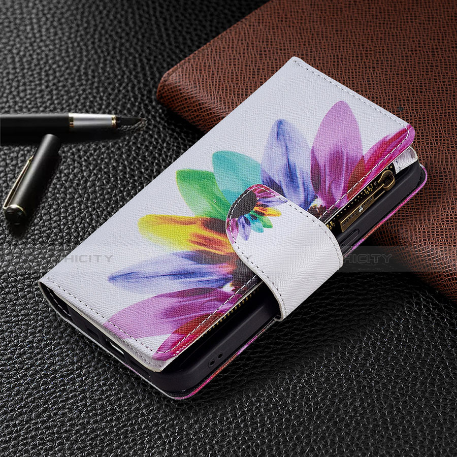 Custodia Portafoglio In Pelle Fiori Cover con Supporto per Apple iPhone 13 Pro Max Colorato