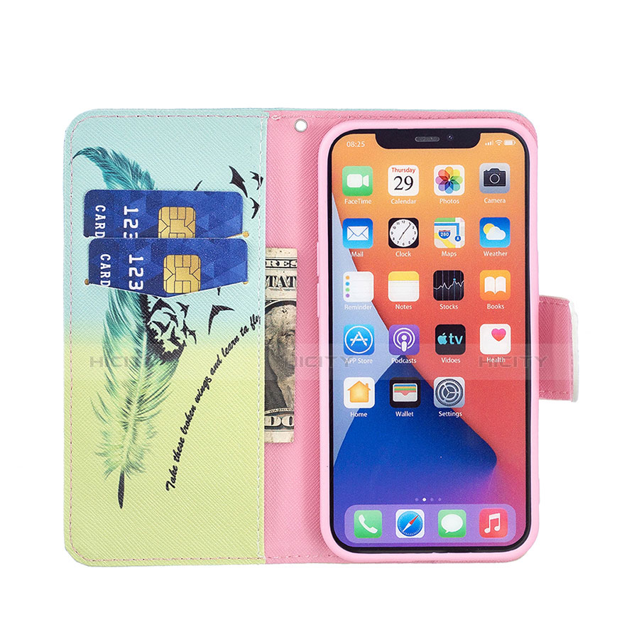 Custodia Portafoglio In Pelle Fiori Cover con Supporto per Apple iPhone 14 Plus Giallo