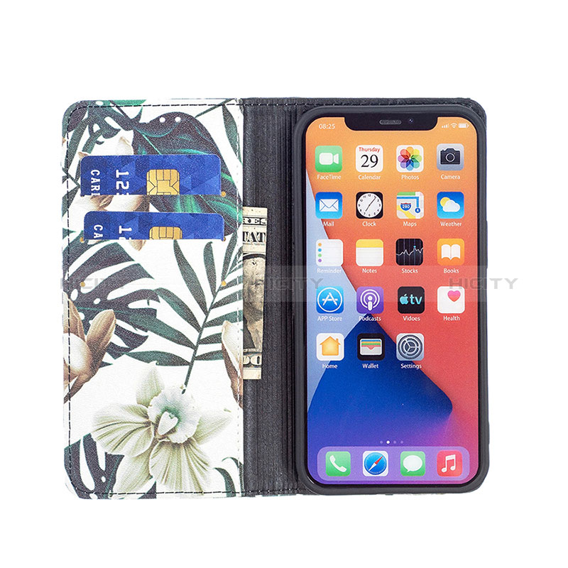 Custodia Portafoglio In Pelle Fiori Cover con Supporto per Apple iPhone 15 Multicolore