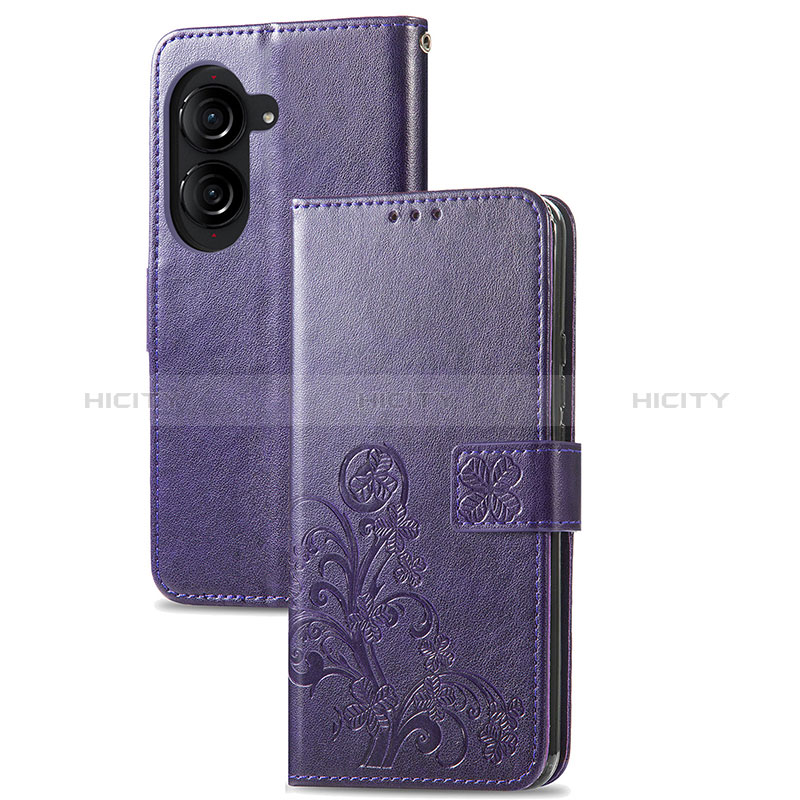 Custodia Portafoglio In Pelle Fiori Cover con Supporto per Asus ZenFone 10