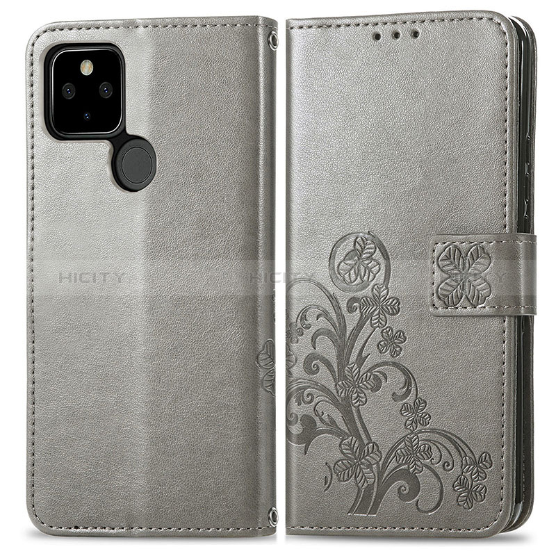 Custodia Portafoglio In Pelle Fiori Cover con Supporto per Google Pixel 5a 5G