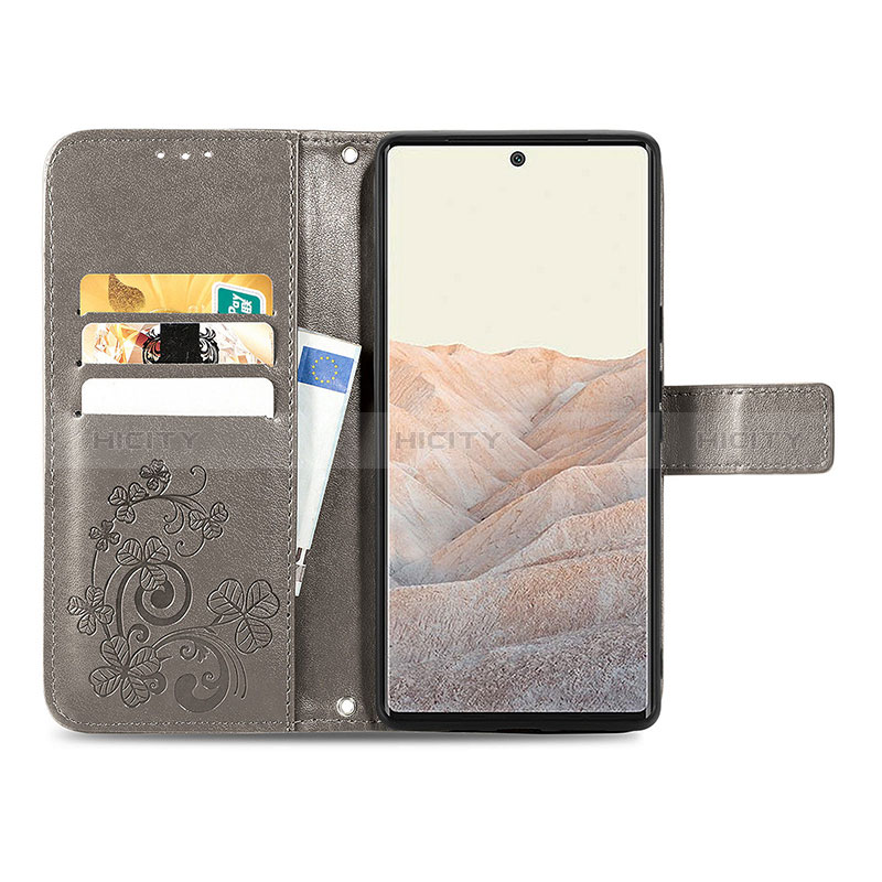 Custodia Portafoglio In Pelle Fiori Cover con Supporto per Google Pixel 6 5G