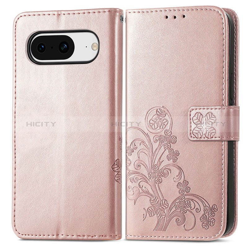 Custodia Portafoglio In Pelle Fiori Cover con Supporto per Google Pixel 8 5G