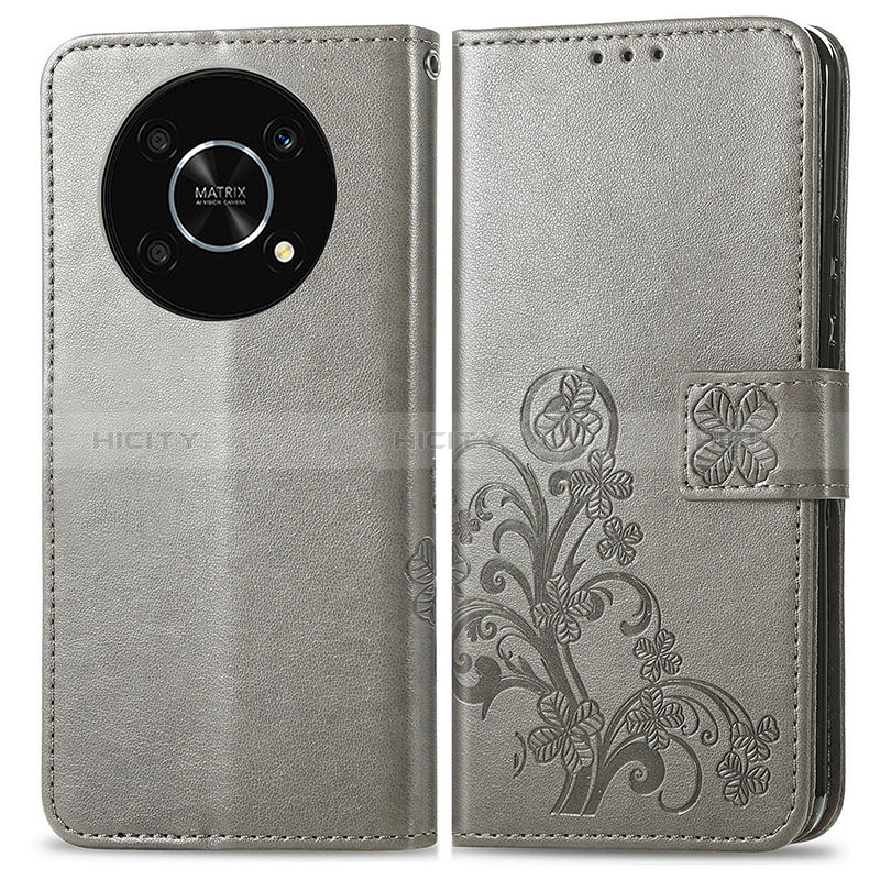 Custodia Portafoglio In Pelle Fiori Cover con Supporto per Huawei Enjoy 50 Pro