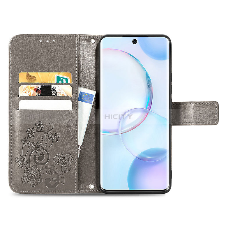 Custodia Portafoglio In Pelle Fiori Cover con Supporto per Huawei Honor 50 5G