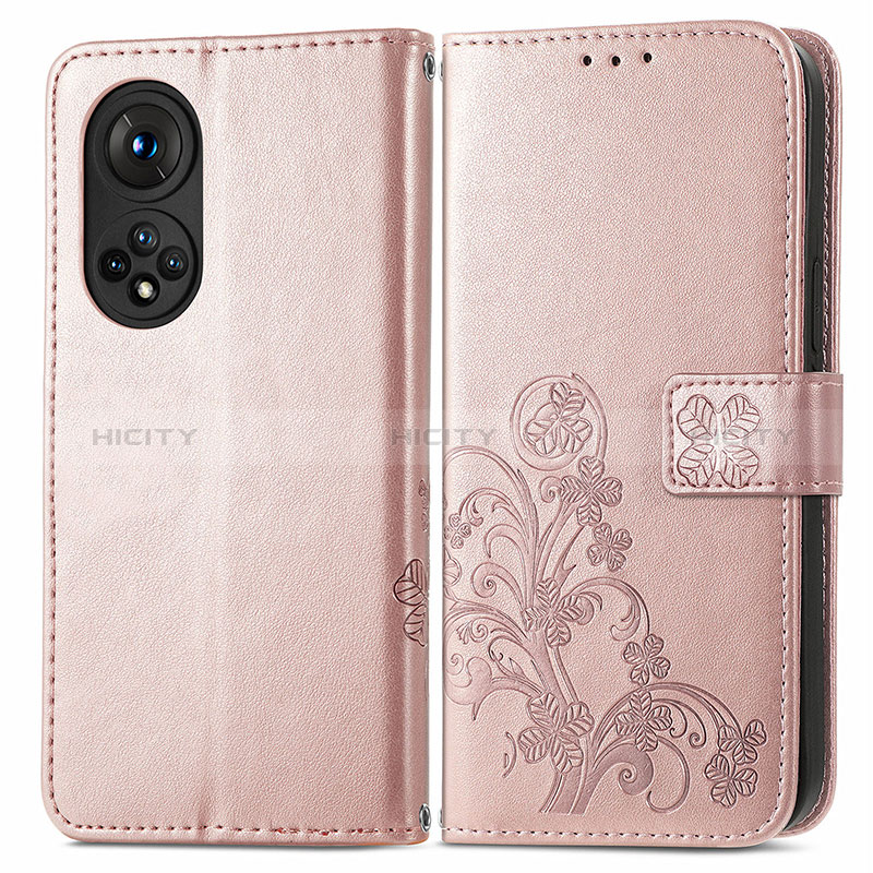 Custodia Portafoglio In Pelle Fiori Cover con Supporto per Huawei Honor 50 Pro 5G