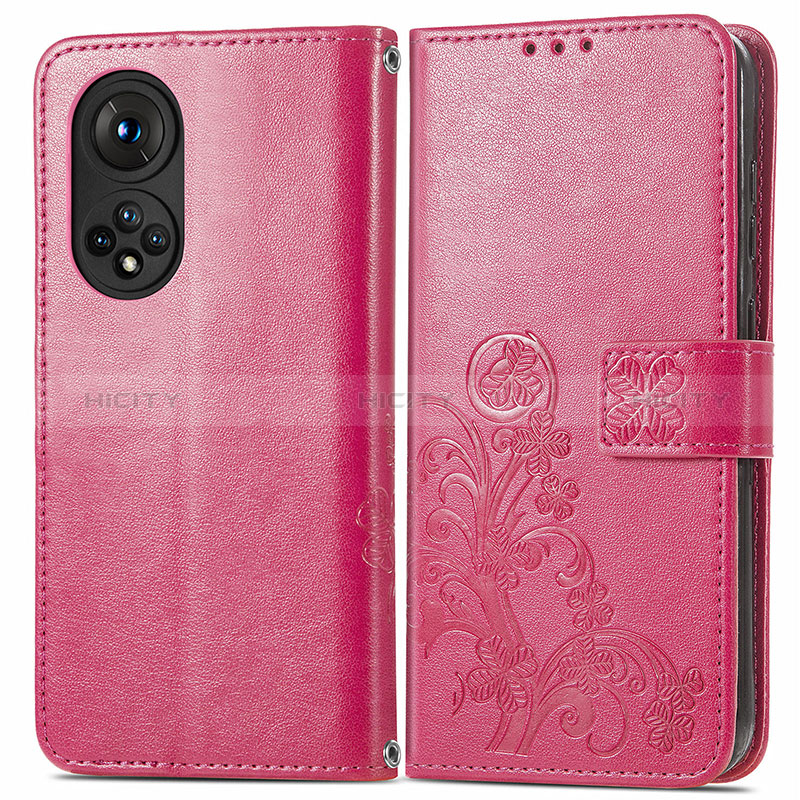 Custodia Portafoglio In Pelle Fiori Cover con Supporto per Huawei Honor 50 Pro 5G