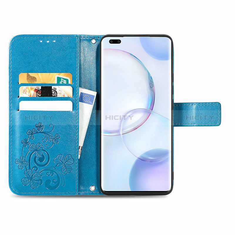 Custodia Portafoglio In Pelle Fiori Cover con Supporto per Huawei Honor 50 Pro 5G