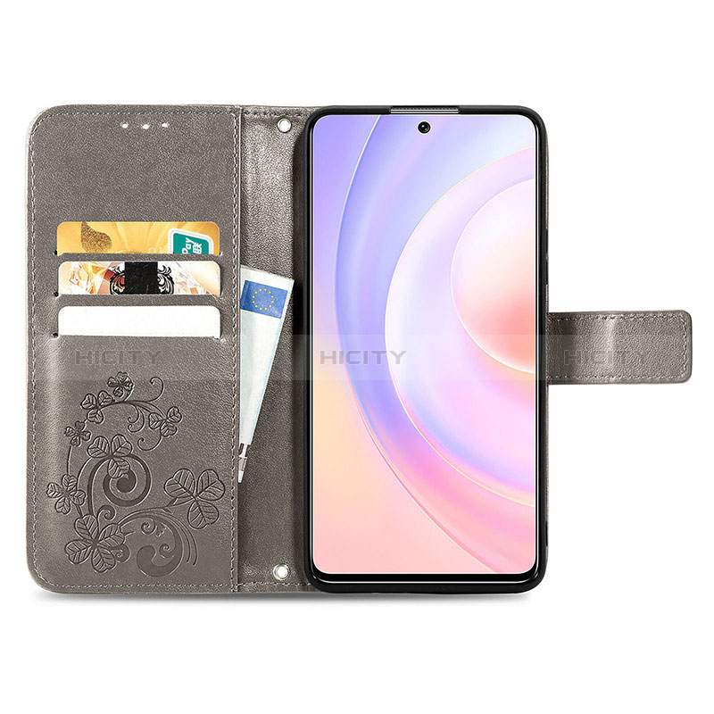 Custodia Portafoglio In Pelle Fiori Cover con Supporto per Huawei Honor 50 SE 5G