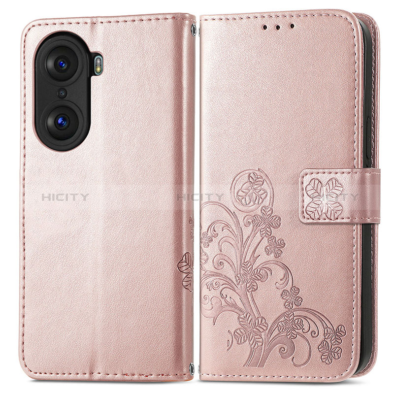 Custodia Portafoglio In Pelle Fiori Cover con Supporto per Huawei Honor 60 Pro 5G