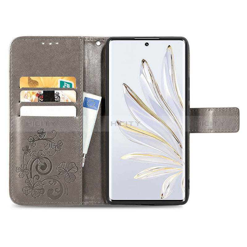 Custodia Portafoglio In Pelle Fiori Cover con Supporto per Huawei Honor 70 5G