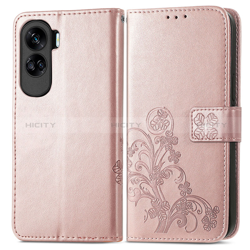 Custodia Portafoglio In Pelle Fiori Cover con Supporto per Huawei Honor 90 Lite 5G