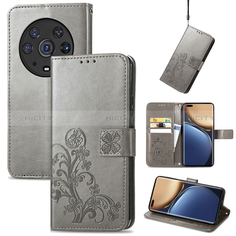 Custodia Portafoglio In Pelle Fiori Cover con Supporto per Huawei Honor Magic3 Pro 5G