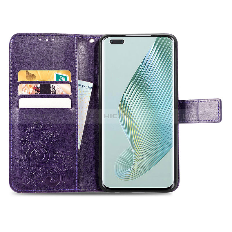 Custodia Portafoglio In Pelle Fiori Cover con Supporto per Huawei Honor Magic5 Pro 5G