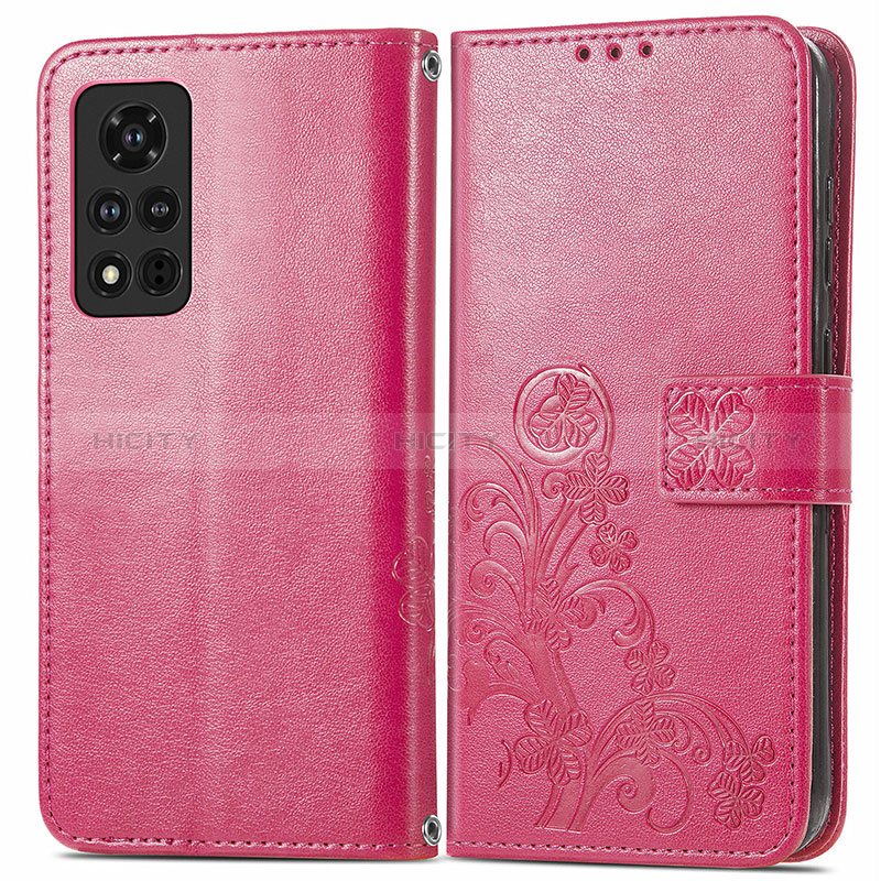 Custodia Portafoglio In Pelle Fiori Cover con Supporto per Huawei Honor V40 5G