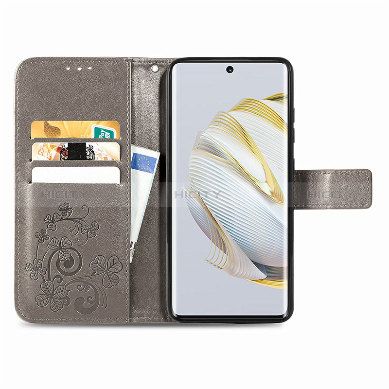 Custodia Portafoglio In Pelle Fiori Cover con Supporto per Huawei Nova 10